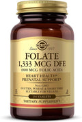 Solgar Folate 1,333 mcg DFE (800 mcg Folic Acid) - 250 Tablets