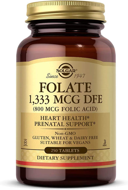 Solgar Folate 1,333 mcg DFE (Metafolin 800 – El folato contribuye a reducir el cansancio y la fatiga. – Image 6
