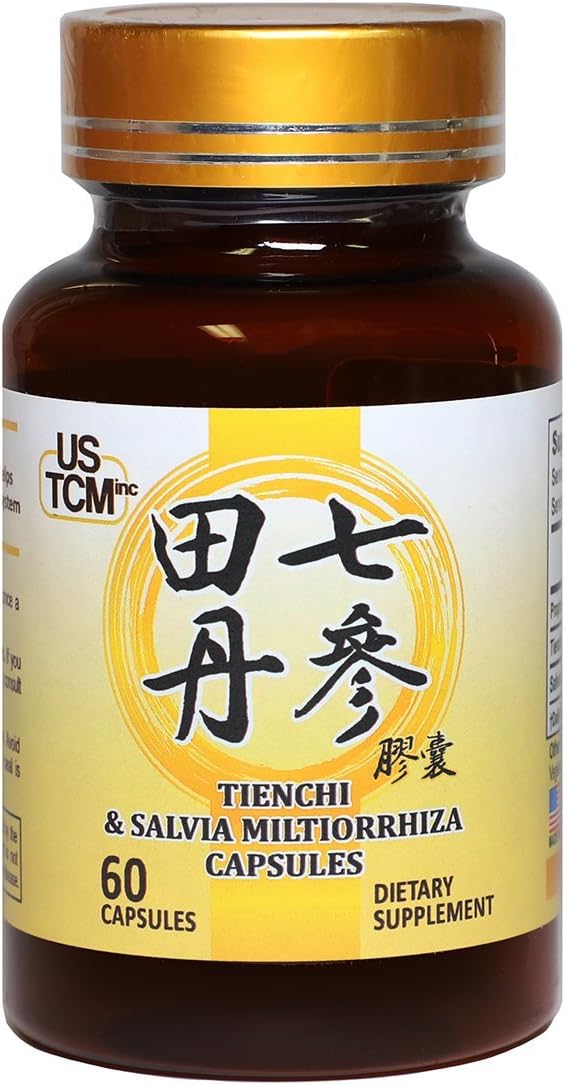 Cápsulas de Tienchi y Danshen (Panax notoginseng y Salvia miltiorrhiza) – 500mg, 60 Cápsulas Vegetales