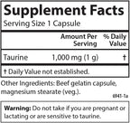 Carlson – Taurina, Aminoácido Libre, 1000 mg, 300 Cápsulas