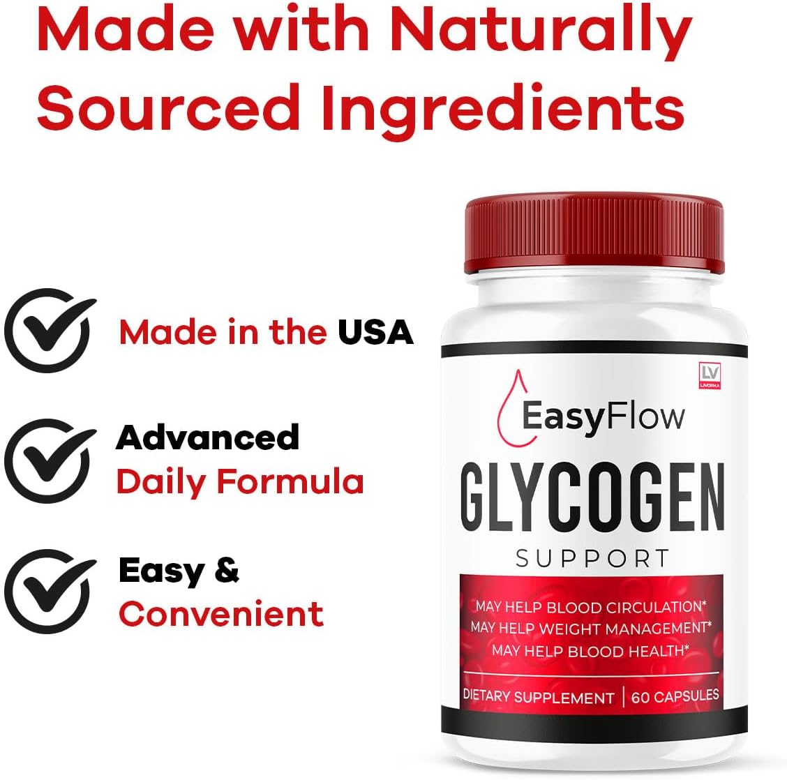 Easy Flow Glycogen Support 300 Cápsulas 5 Meses