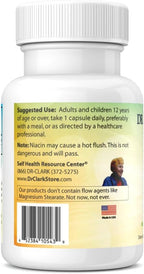 Dr Clark Niacina (Vitamina B3) 25 mg, 100 Cápsulas de Gelatina