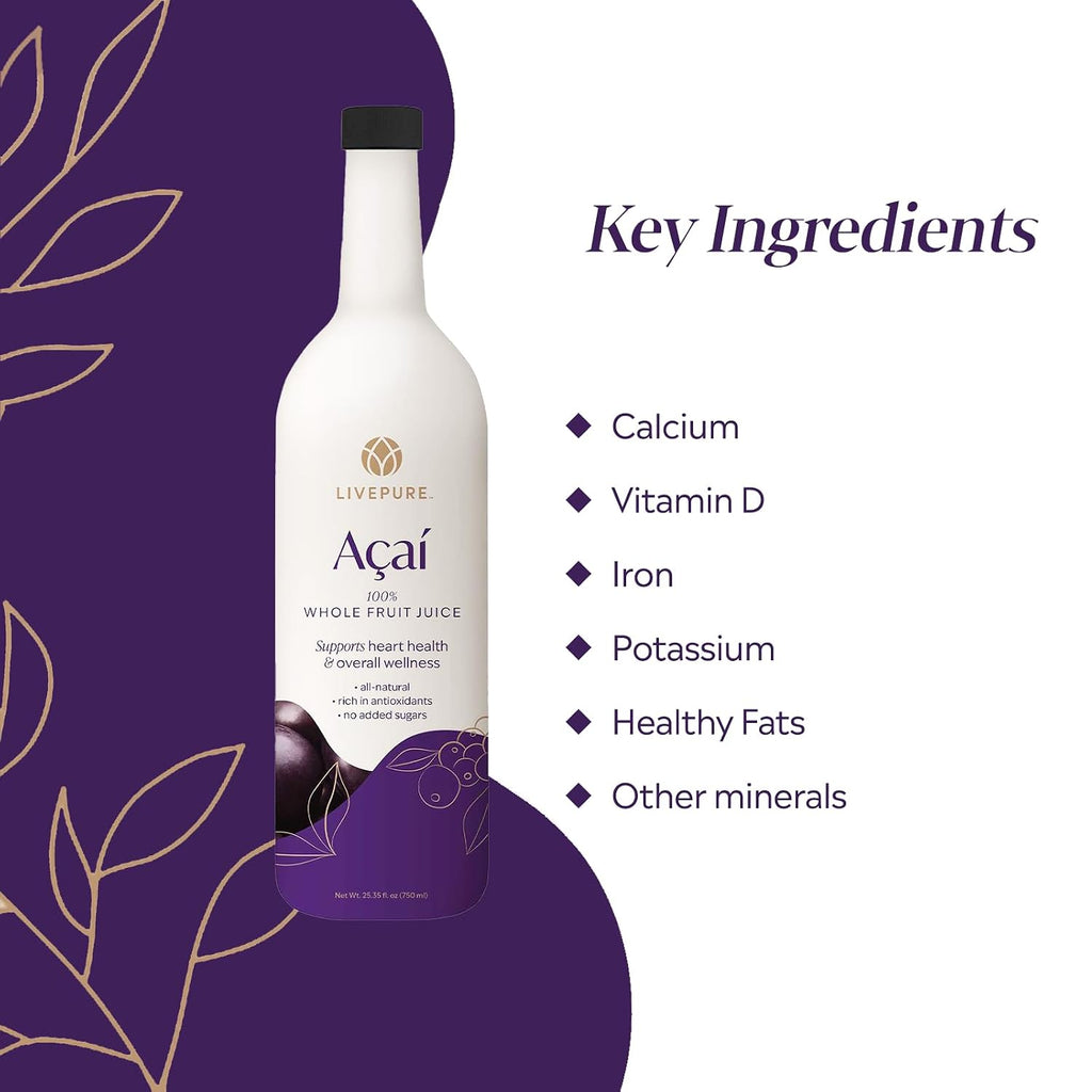 Pure 100% Acai Zumo de Superfruta (750 ml)