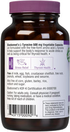 Bluebonnet L-Tirosina 500 mg, 100 Cápsulas Vegetales
