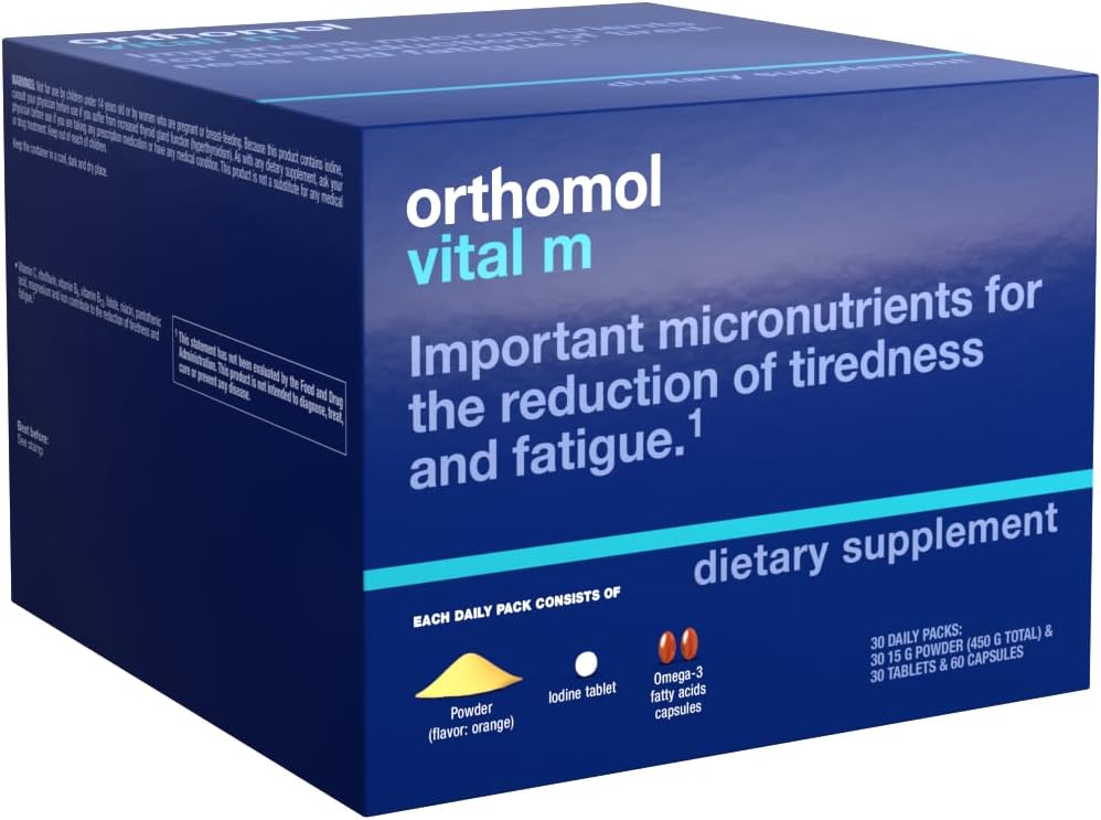 Orthomol Vital M Polvo y Comprimidos para Hombres - 30 Días