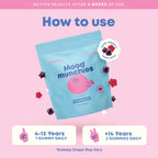JoySpring Mood Munchies Gominolas de Azafrán para Niños 4+ - Extracto de Azafrán con GABA, Pasiflora y Hierba de San Juan - Vegano, Sin Azúcar