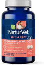 NaturVet – Levadura de Cerveza con Ajo y Omega – Para Perros y Gatos – 1000 Comprimidos Masticables