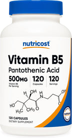 Nutricost Pantothenic Acid (Vitamin B5) 500 mg, 240 Capsules