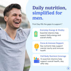 FIRST DAY Multivitamínico para Hombres + Mezcla de Frutas y Verduras Orgánicas - Gominolas - 30 Días