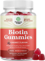Nature's Craft Gomitas de Biotina Natural para Cabello, Piel y Uñas - 60 unidades