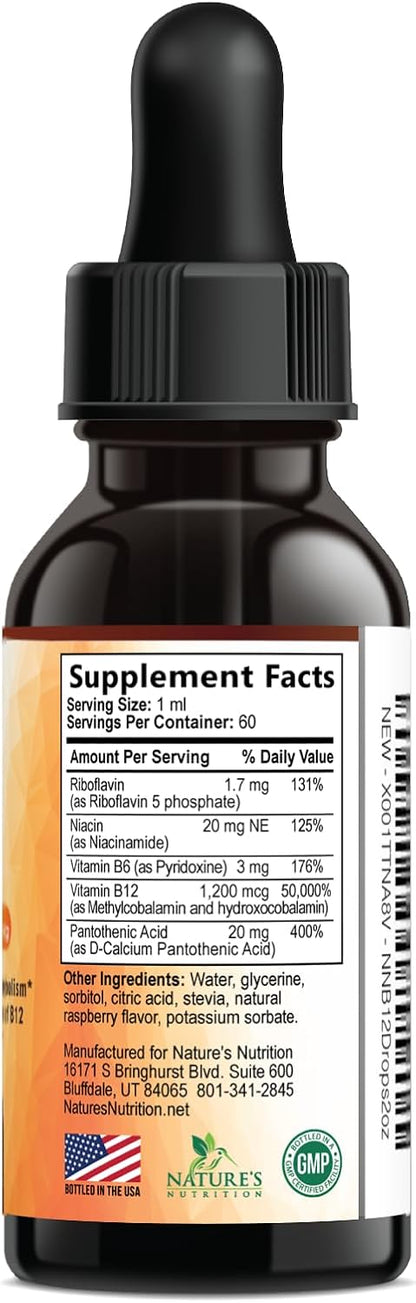 Vitamina B12 en Gotas - Metilcobalamina 1200 – Personas con trastornos digestivos que afectan la absorción de – Image 9