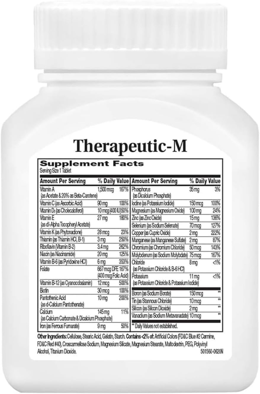 Multivitamínico y Mineral 130 Comprimidos - Comparable a Threagran M
