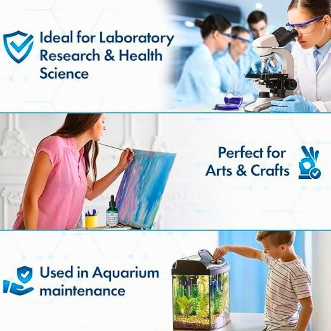 OU Methylene Blue 1% | Grado USP | Suplemento para la Salud Cerebral | Frasco con Gotero de 50 ml | Sin Formaldehído