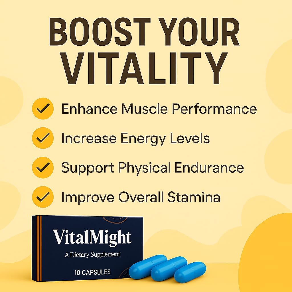 Vital Might Sports Nutrition para Mejor Rendimiento, Energía y Resistencia, 10 Cápsulas