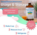 LIQUIDHEALTH Prenatal/Postnatal Multivitamínico Líquido con Folato Real - 2 Paquetes