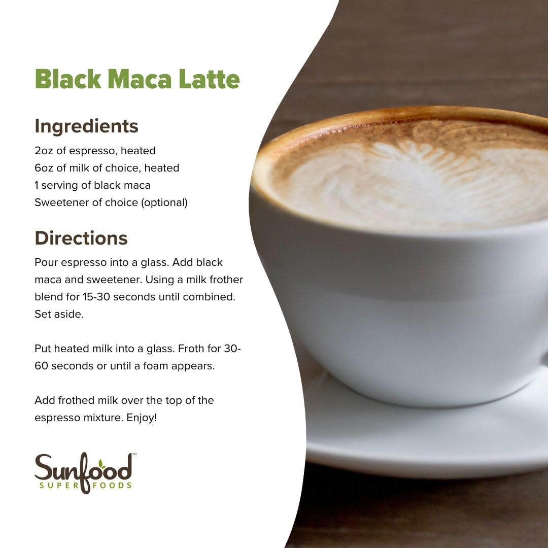 Sunfoods Superfoods Maca Negra Orgánica en Polvo - 113 g