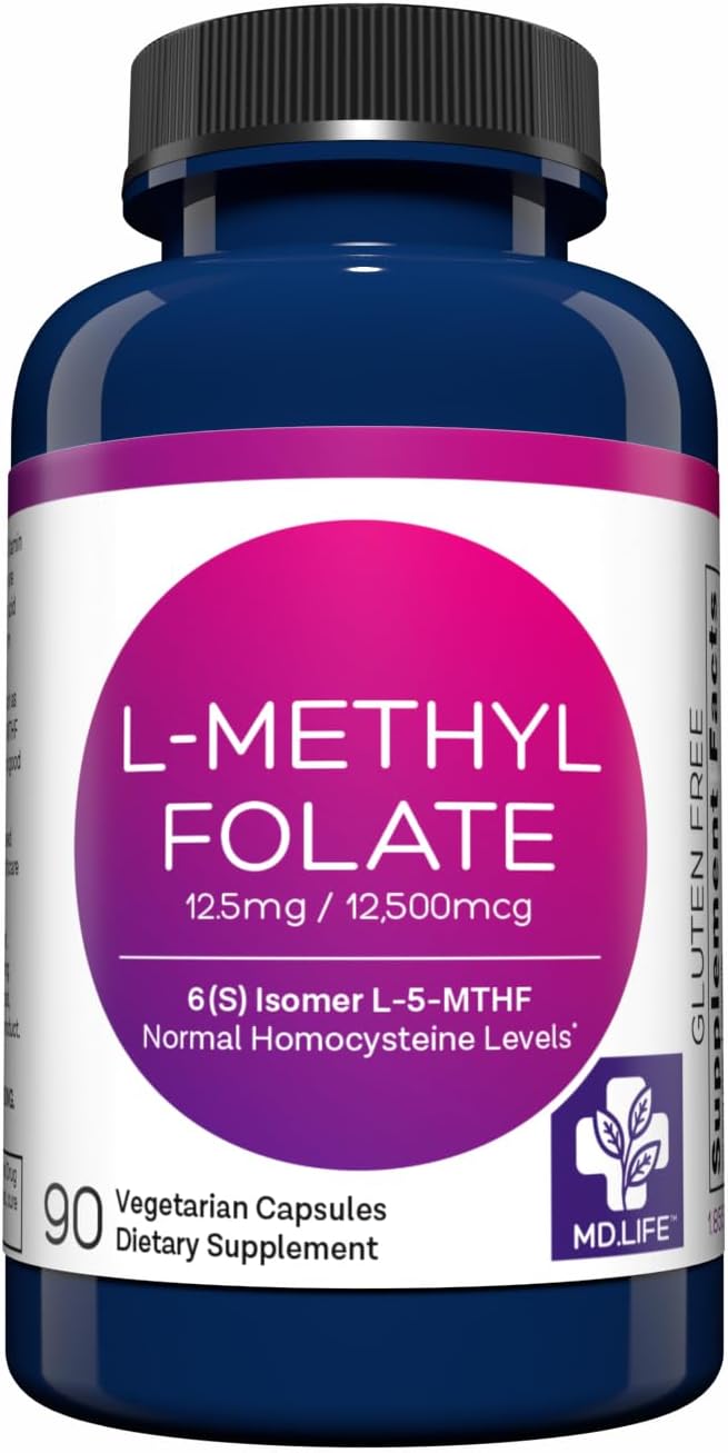 MD Life L-Metilfolato 12.5 mg con Aminoácidos Esenciales - 60 Cápsulas