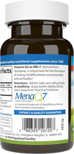 Carlson - Vitamina K2 MK-7 (Menaquinona) 90 mcg, Apoyo Óseo, Biodisponibilidad de Calcio, 120 Softgels