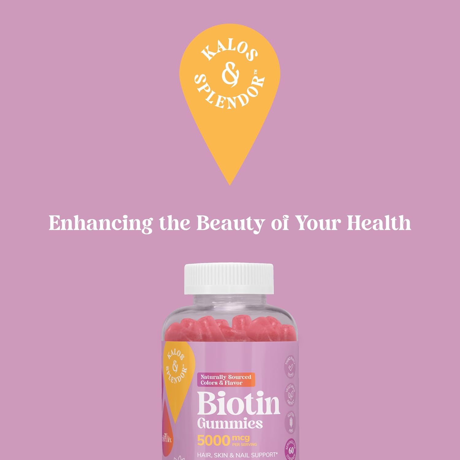 Gominolas de Biotina 5000 mcg - 21st Century - 120 unidades - Sabor Fresa Natural