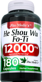 FITO MEDIC'S Lab He Shou Wu (Fo Ti) Cápsulas, 180 unidades
