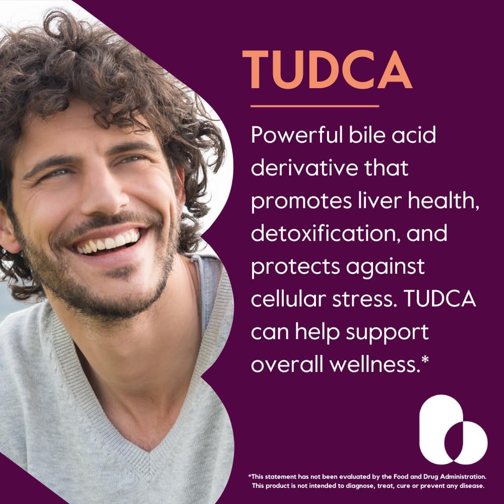 BESTVITE TUDCA 250mg - 60 Cápsulas - Ácido Tauroursodesoxicólico - Sin Estearatos - Sin Gluten - No GMO