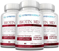 Approved Science Biotin MD - 10.000 mcg de Biotina por Dosis - 180 Comprimidos Veganos