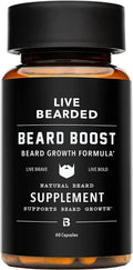 Live Bearded Beard Boost - Biotina 5000mcg para Barba y Cabello