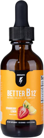InnoSupps Better B12 Gotas Líquidas - Metilcobalamina y Folato - 60 Dosis
