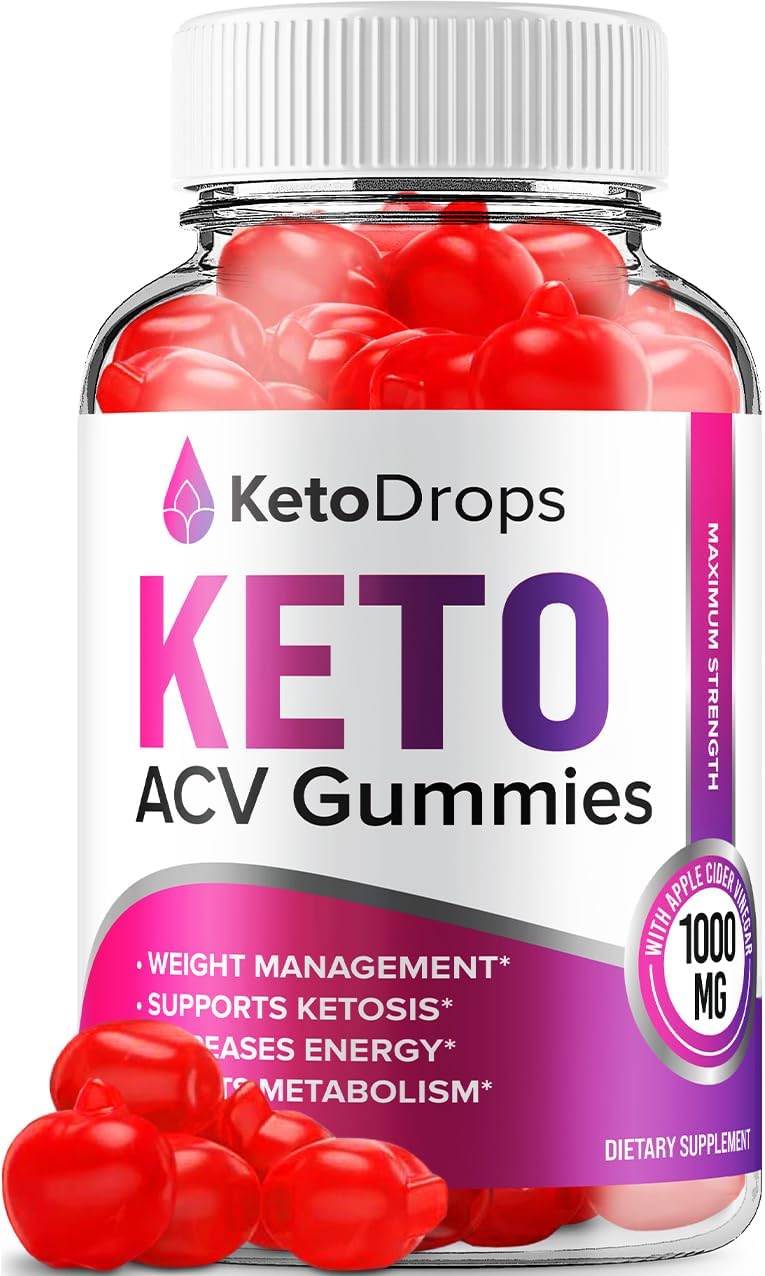 Keto Drops ACV Gummies - 3 Paquetes (180 Gominolas)