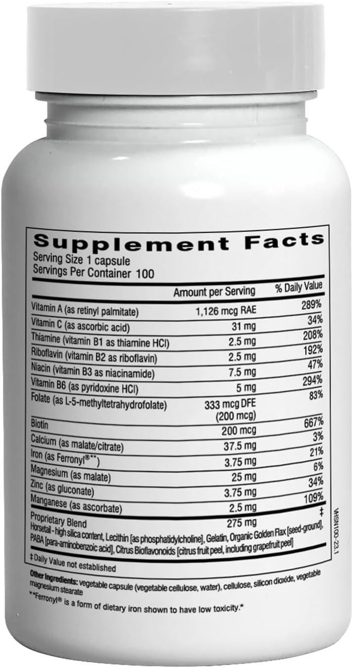 Dr. Wilson's Hair, Skin & Nails Plus Formula 100 Cápsulas