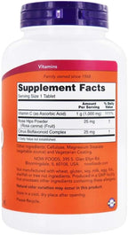 Now Foods Vitamina C-1000 con Escaramujo y Bioflavonoides, 250 Tabletas