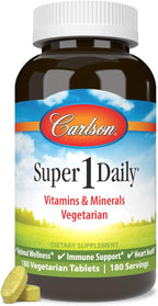 Carlson - Super 1 Daily, Vegetarian Multiple Formula, Multivitamin, Optimal Wellness, 60 Tablets