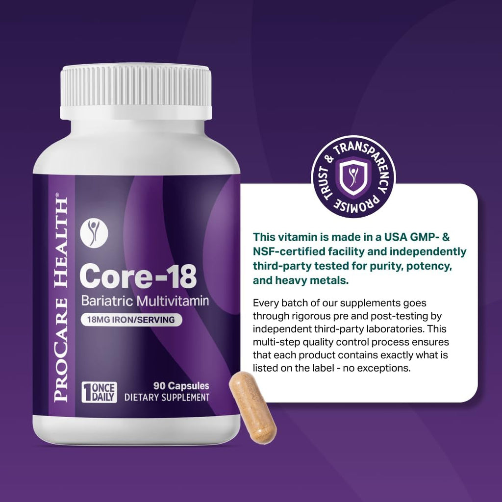 ProCare Health Bariatric Multivitamin with Iron 18mg (30 Capsules)