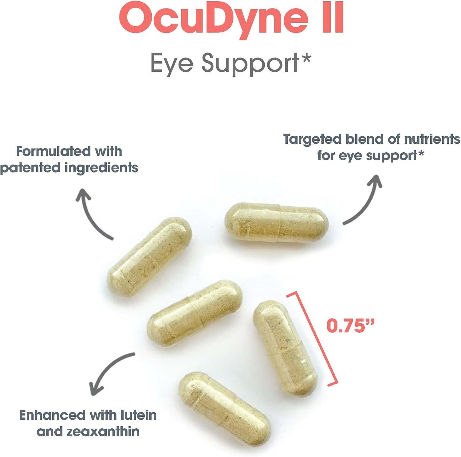 Allergy Research Group ARG OcuDyne II - Suplemento para la salud ocular con luteína, zeaxantina y antioxidantes - Fórmula multivitamínica - Vegetariano - 200 cápsulas