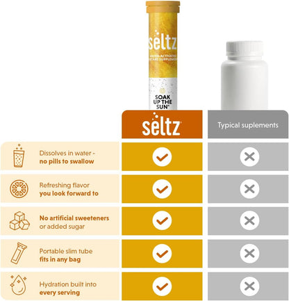 Seltz Vitamin D3 Drink Tablets - 5000 IU, Comprimidos Efervescentes, Sabor Mango Naranja, Sin Azúcar Añadido, 120 Comprimidos – Image 6