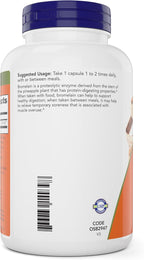 NOW Foods Bromelina 500 mg, 200 Cápsulas Veganas (Pack de 2)