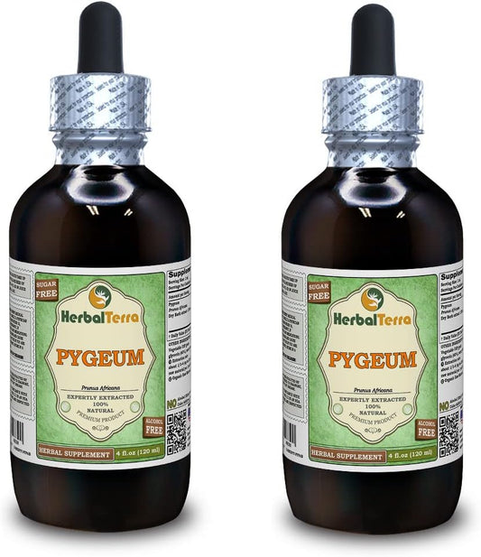 African Cherry Pygeum (Prunus Africana) Glicerita, Extracto Líquido Sin Alcohol de Corteza Seca – 2x120 ml | HerbalTerra