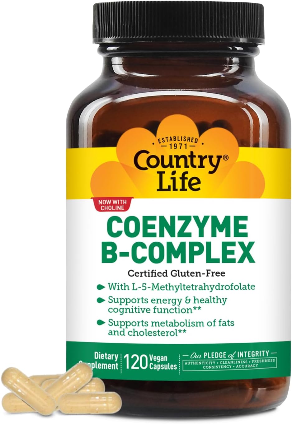 Country Life Coenzyme B-Complex, 60 Cápsulas – Apoyo Energético y Metabólico