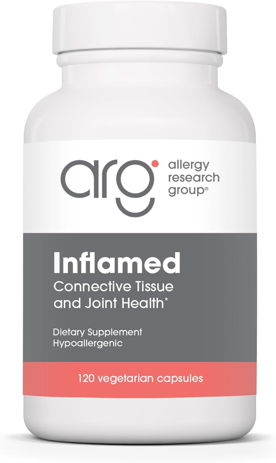 Allergy Research Group InflaMed - Suplemento para Articulaciones y Tejido Conjuntivo - Complejo Sinérgico de Hierbas y Enzimas - 120 Cápsulas