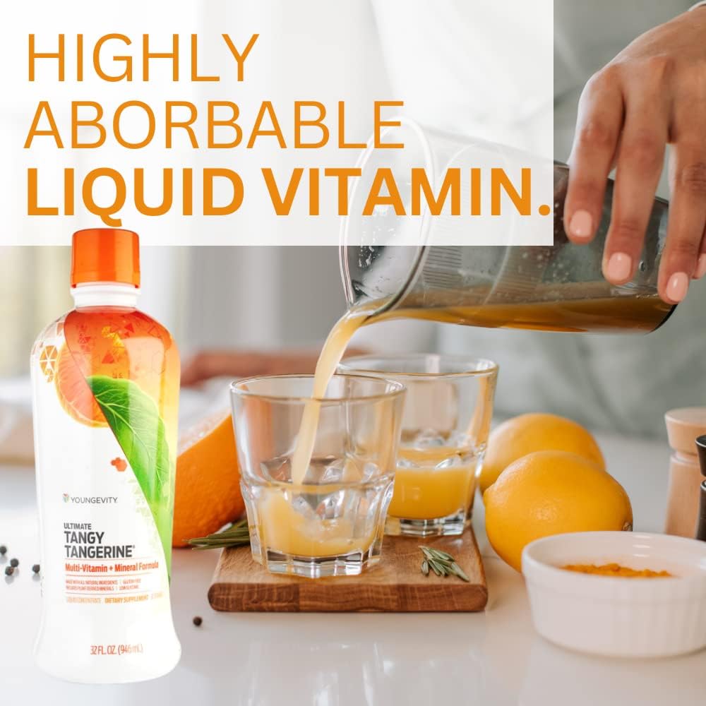 Youngevity Majestic Earth Ultimate Tangy Tangerine - Multivitamínico Líquido 946 ml