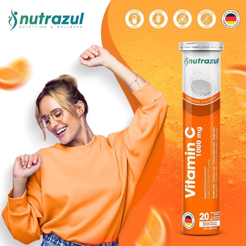nutrazul Vitamina C 1000mg Comprimidos Efervescentes, 60 Comprimidos (3x20)