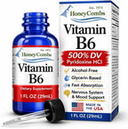 Vitamina B6 Líquida Gotas - Piridoxina HCl, 30 ml - Alta Potencia, Sin Alcohol
