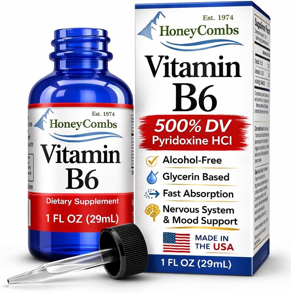 HoneyCombs Vitamina B6 Líquida, 8 oz (237 ml)