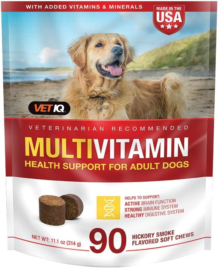 VetIQ Suplemento Multivitamínico para Perros, Masticables Blandos, 90 unidades