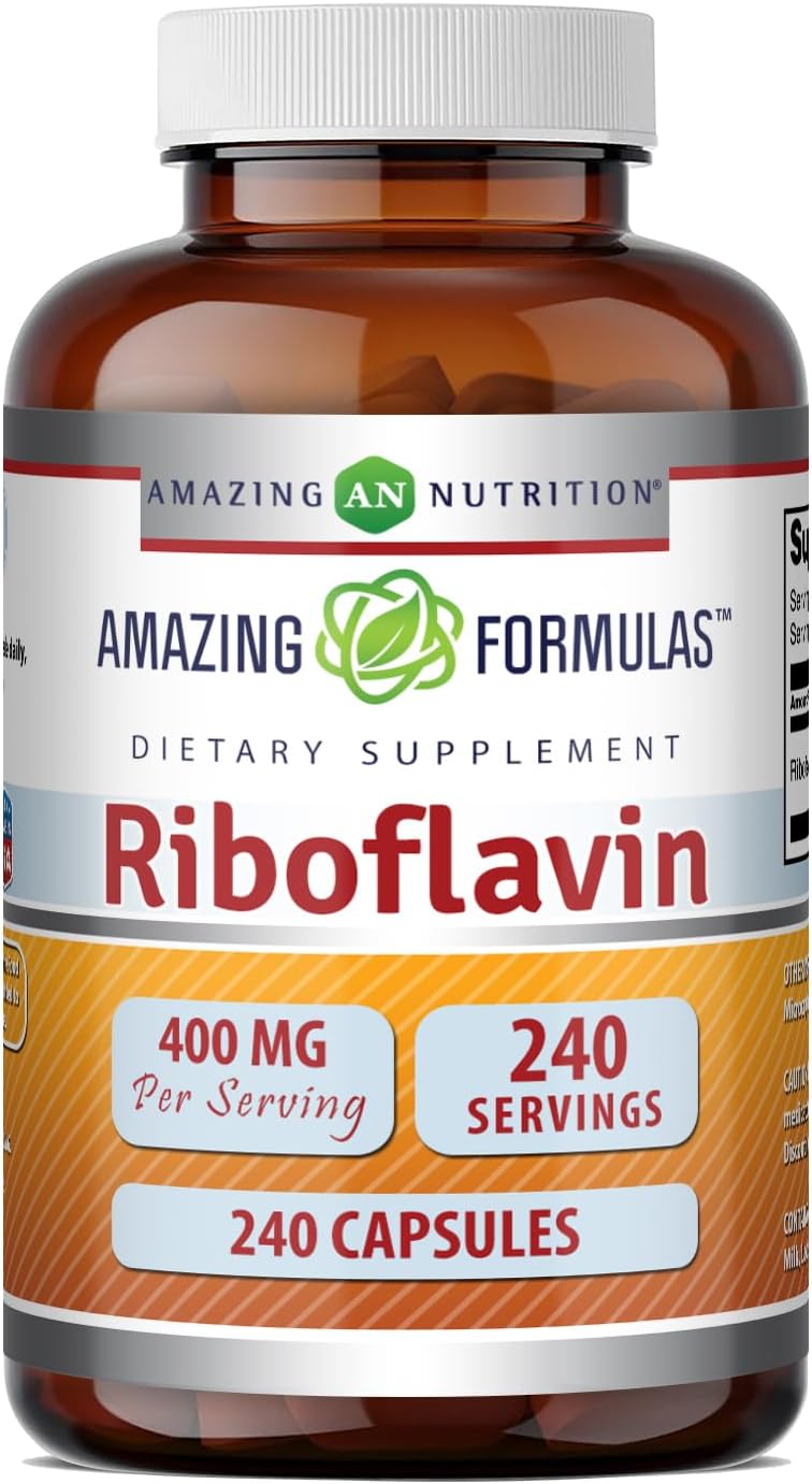 Amazing Formulas Riboflavina 400mg, 120 Cápsulas