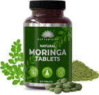 SAPTAMVEDA Comprimidos de Moringa Natural (120 comprimidos) - 500mg cada uno | Multivitamínico natural de hojas de Moringa