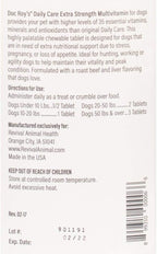 Doc Roy's Daily Care Extra Canine - Multivitamínico Completo para Perros, 365 Comprimidos