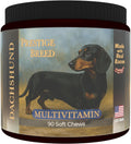 Prestige Breed Multivitamínicos, Nutrición Equilibrada para Dachshund, 90 unidades, Hecho en EE. UU. con auténtico Bacon