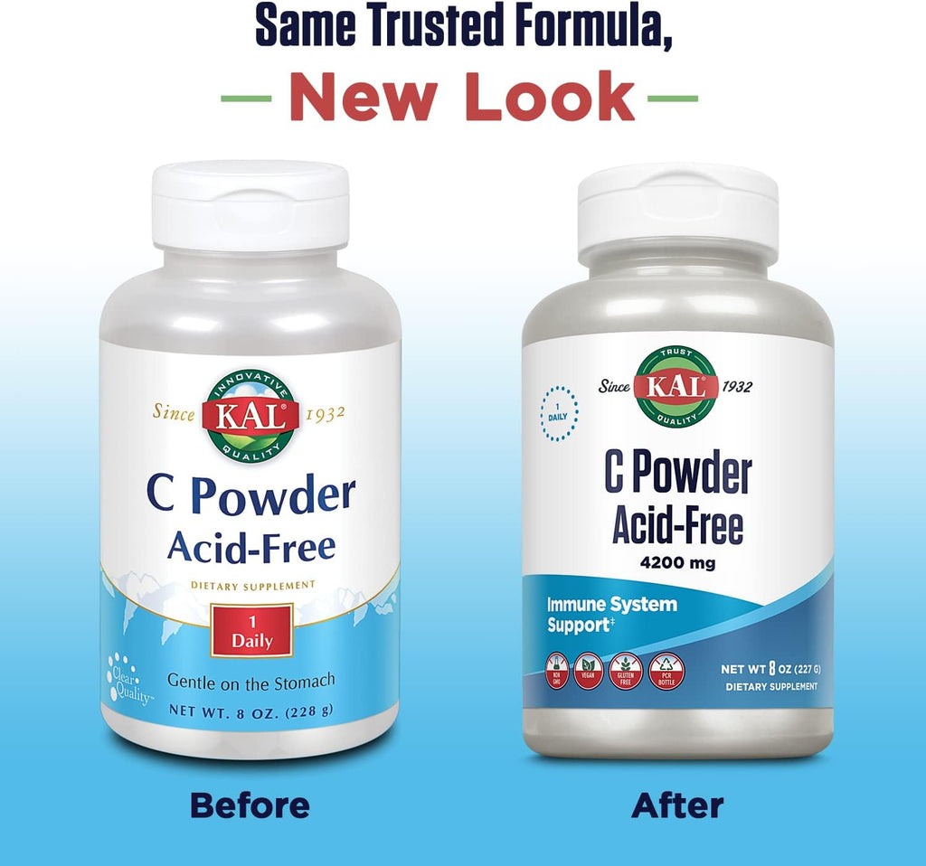 KAL Vitamina C Sin Ácido 4200 mg - 227 g (8 oz)
