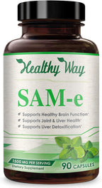 HealthyWayRx SAM-e 1500mg - S-Adenosil-L-Metionina - 90 Cápsulas